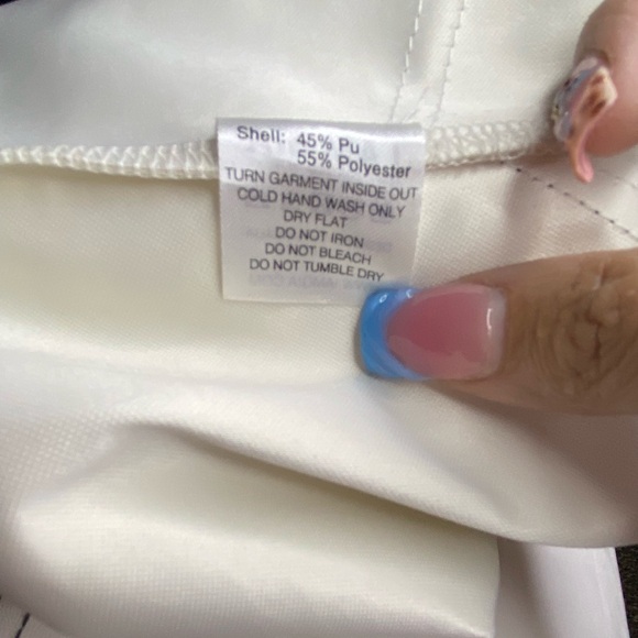 I.AM.GIA White High-Rise Faux Leather Straight Leg Pants. Size:L - Picture 13 of 16